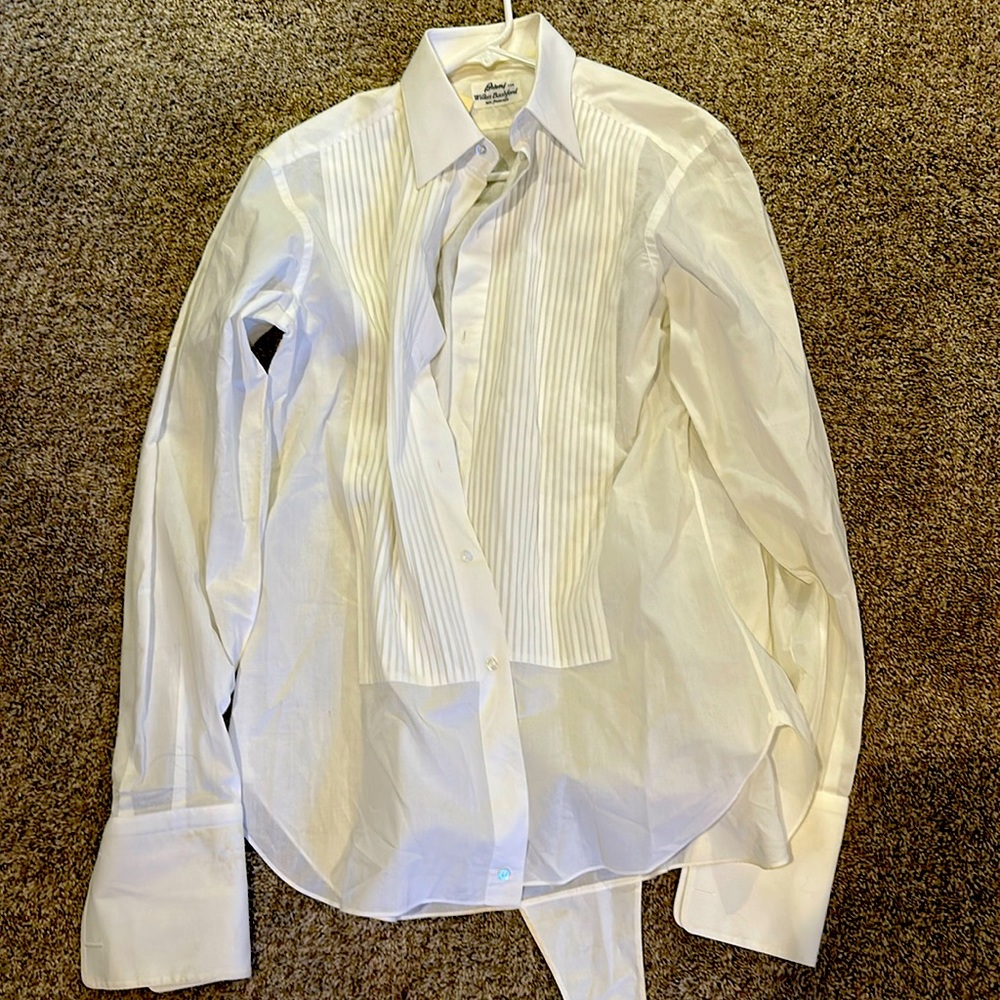 New Wilkes Bradford white dress shirt